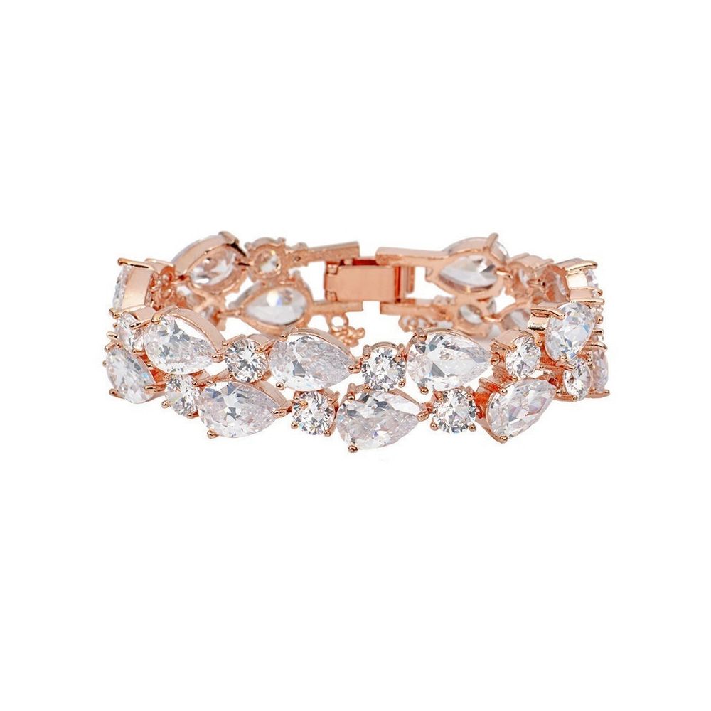 Extravagante armband met heldere zirkonia kristallen