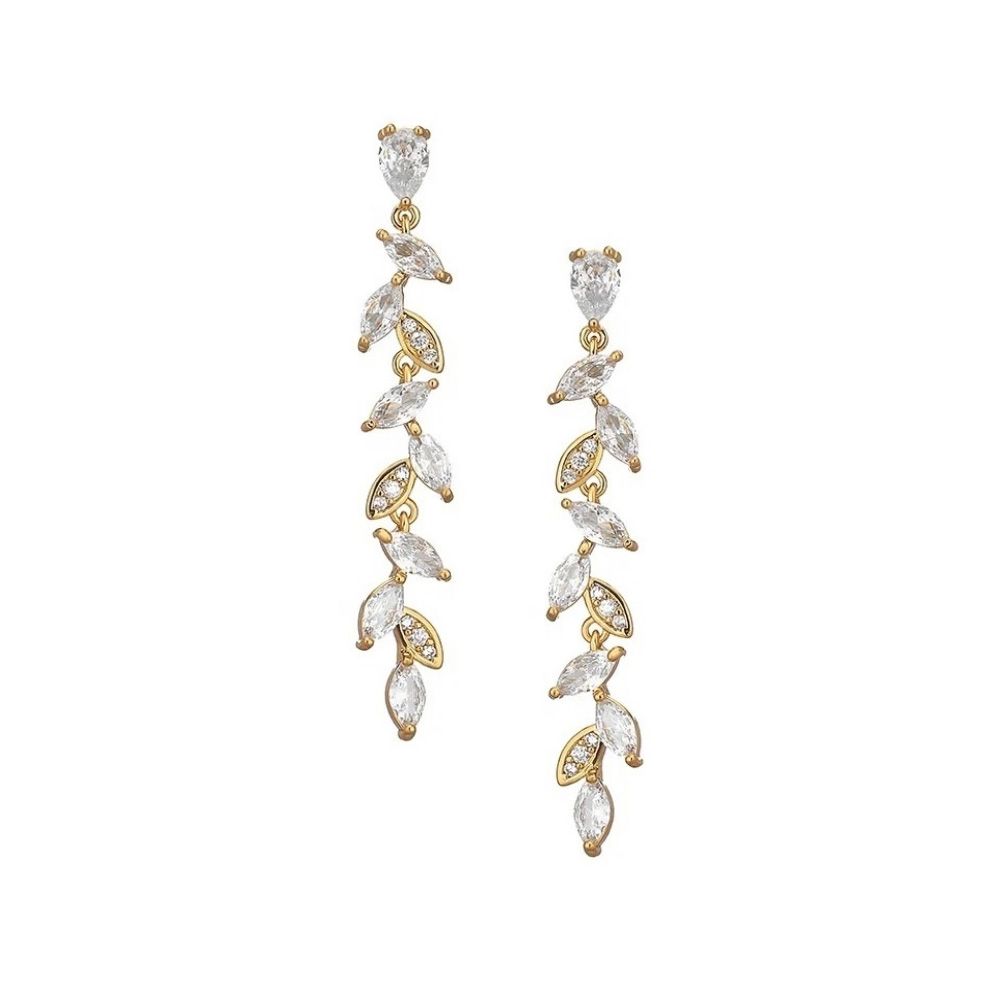 Zirkonia hangers met druppelvormige steentjes