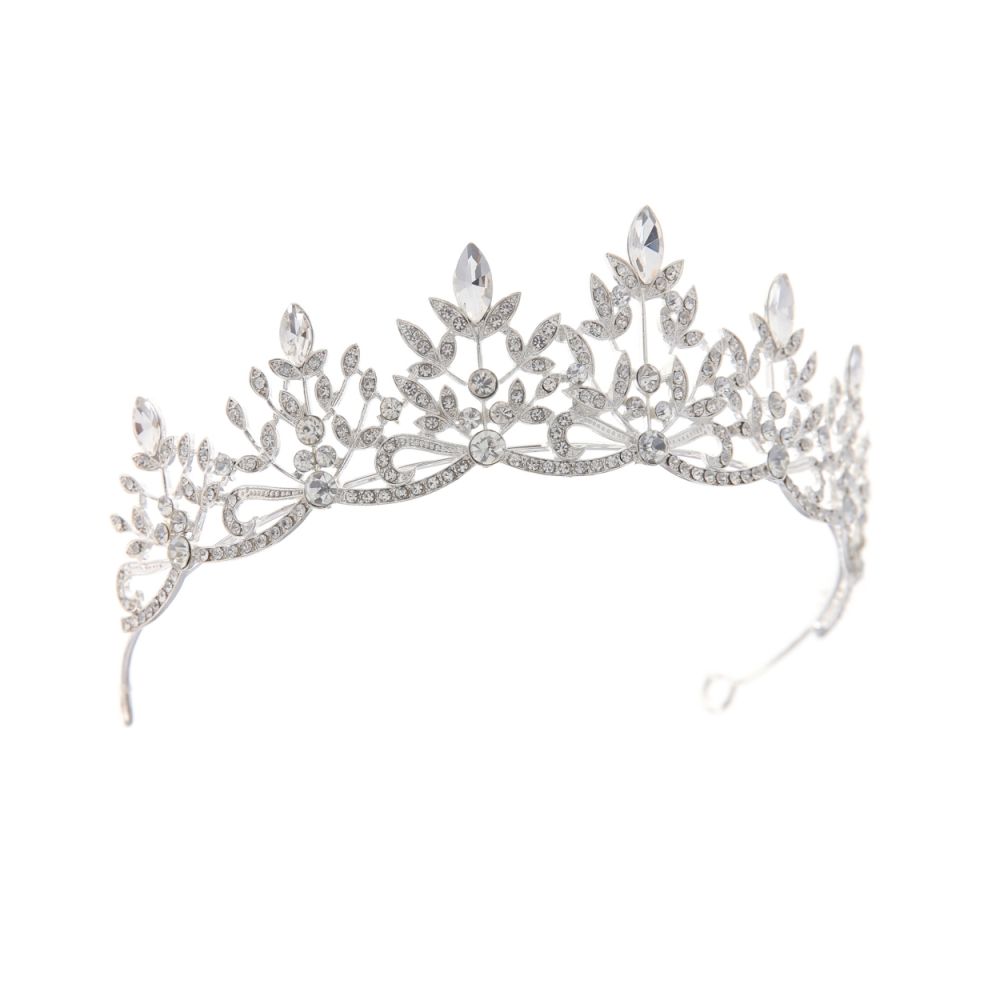 Koninklijke Tiara met helder geslepen kristallen