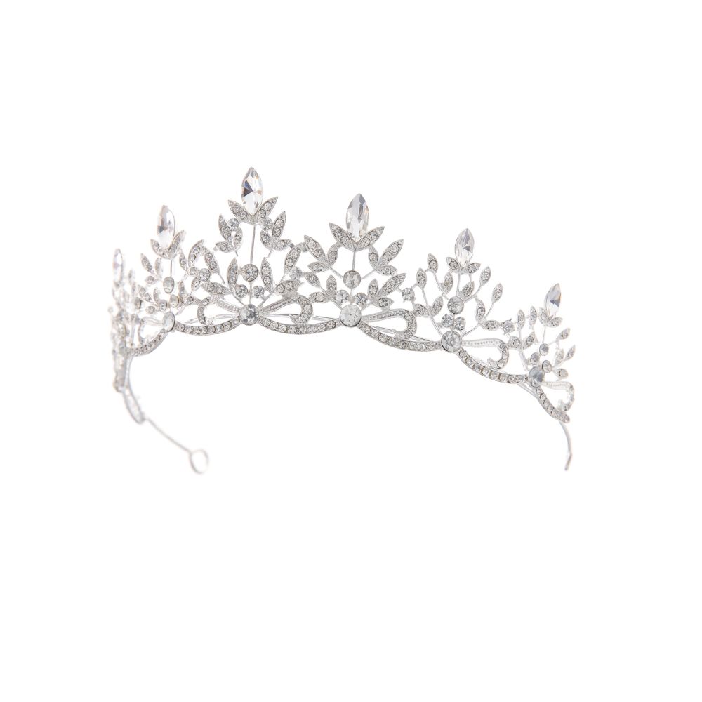 Koninklijke Tiara met helder geslepen kristallen
