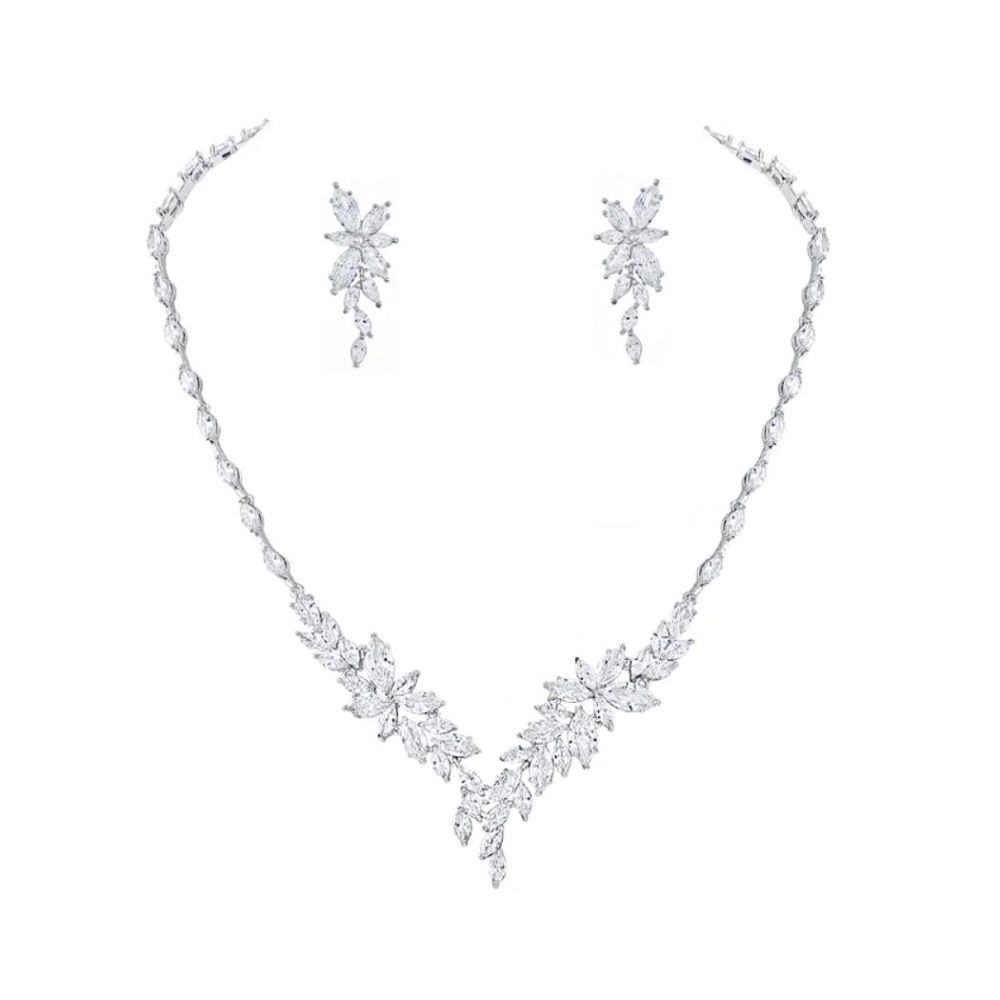 Glamour sieraden set met sprankelende kristallen