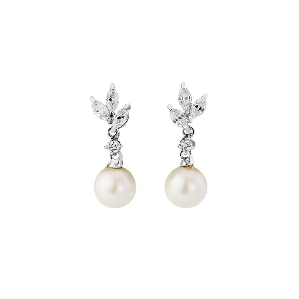 Oorbellen van de Parel sieraden set met bijpassende oorbellen