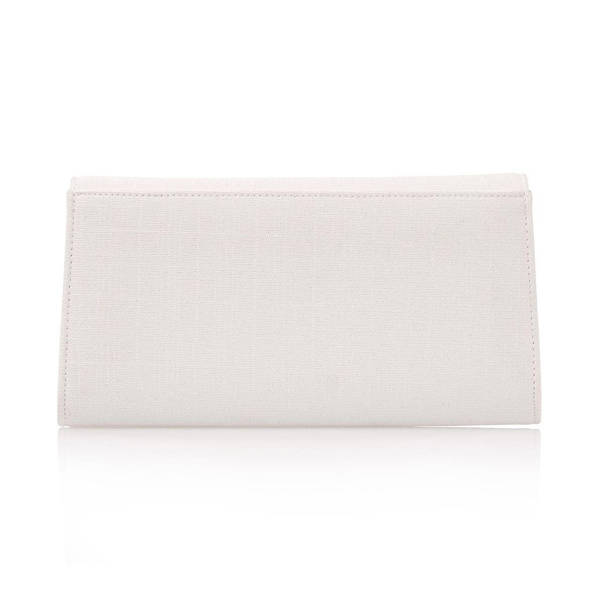 Enveloptasje in metallic off-white, achterkant