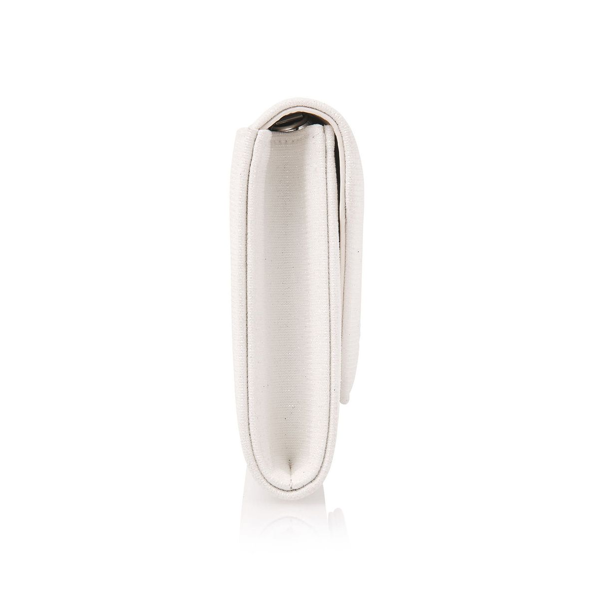 Enveloptasje in metallic off-white, zijkant