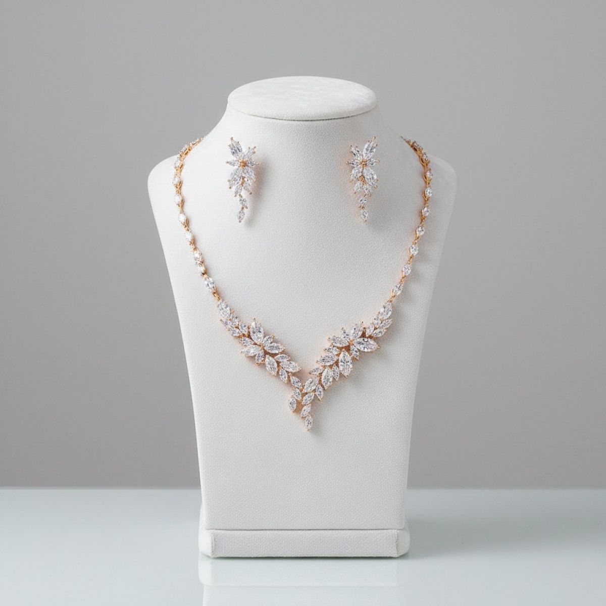 Allure kettingset met zirkonia kristallen