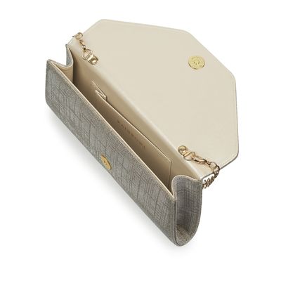 Enveloptasje in metallic goudkleur, openstand