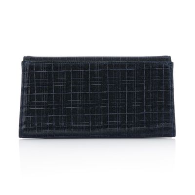 Enveloptasje in metallic navy blauw, achterkant