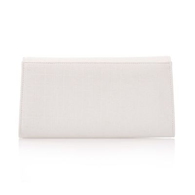 Enveloptasje in metallic off-white, achterkant