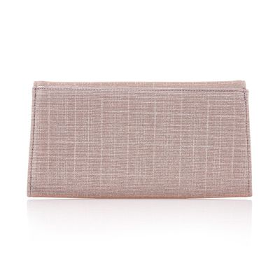 Enveloptasje in metallic rose-goudkleur, achterkant