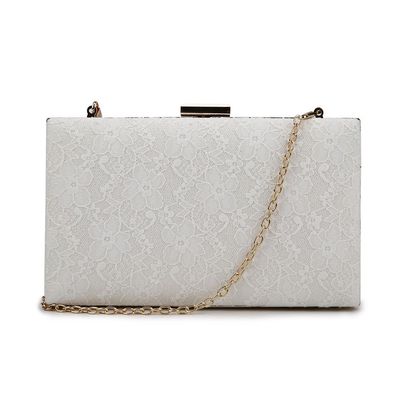 Hardcover kanten clutch met klein glittertjes