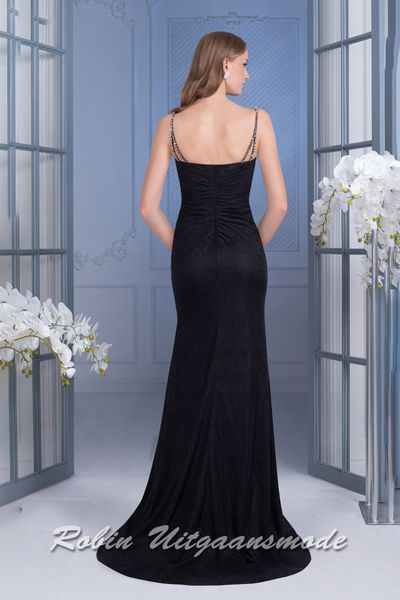 Achterkant van de Zeemeermin galajurk met split en heartshape halslijn