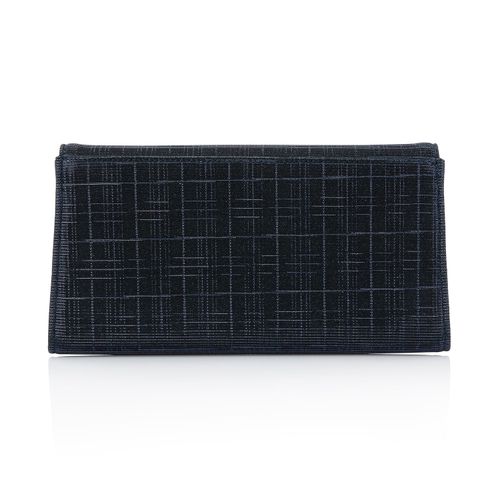 Enveloptasje in metallic navy blauw, achterkant