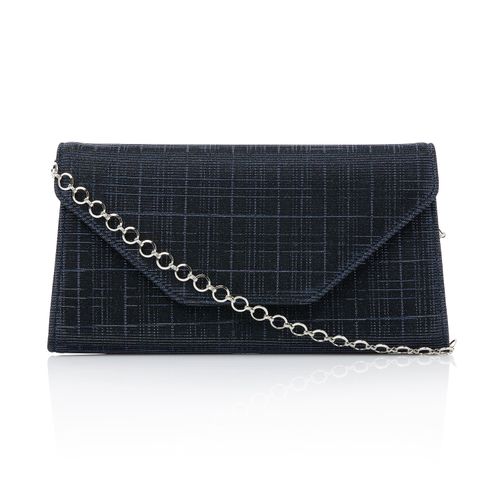 Enveloptasje in metallic navy blauw