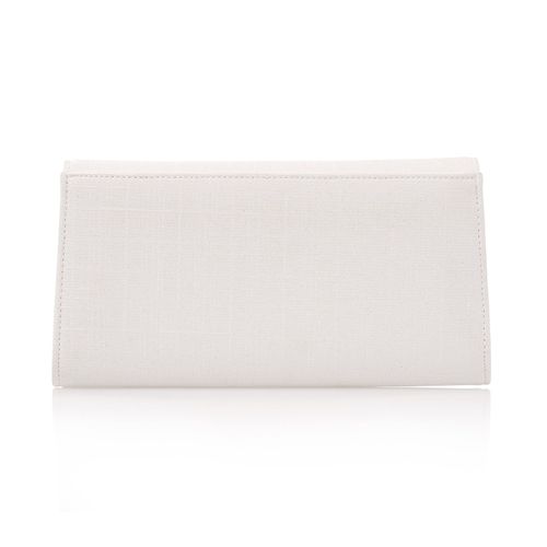 Enveloptasje in metallic off-white, achterkant