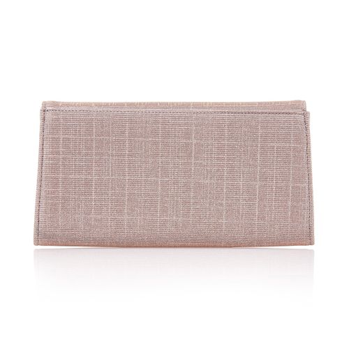 Enveloptasje in metallic rose-goudkleur, achterkant