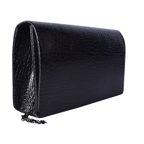 Envelop clutch met croc look