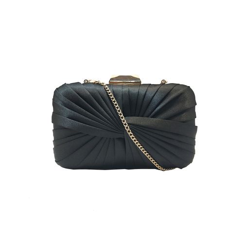 Zwarte Clutch met stijlvolle twist voorkant
