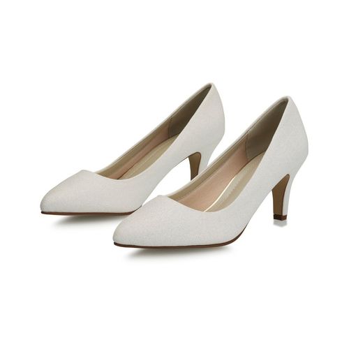 Paar Off-white metallic glitterschoen met lage hak