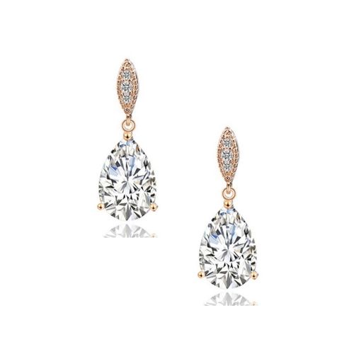 Ovaalvormig oorhanger van cubic zirkonia steen