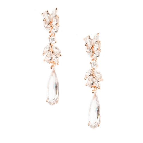 Lange oorhangertjes met cubic zirkonia kristallen