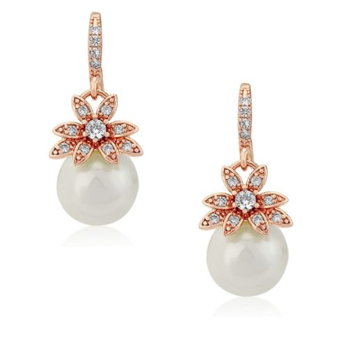 Pareloorbellen in vintagestijl met zirkonia steentjes