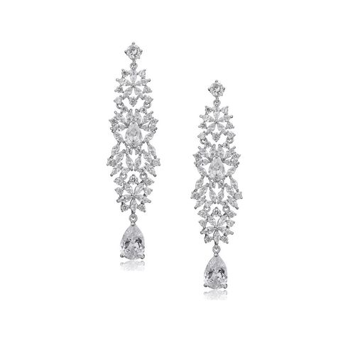 Glamour statement oorbellen met sprankelende zirkonia