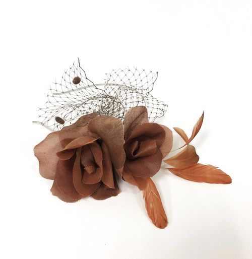 Bloemen en veertjes op een diadeem