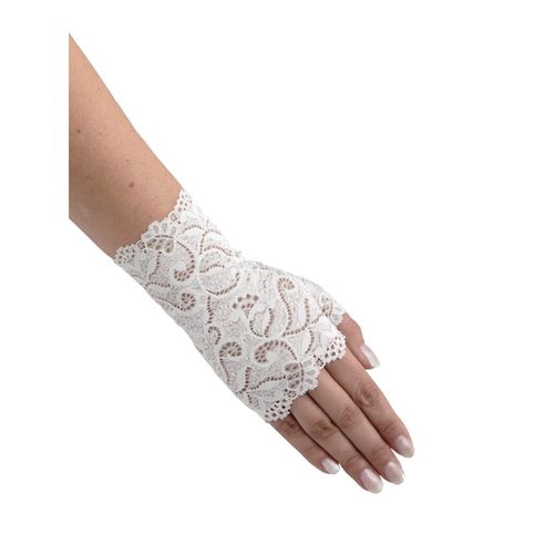 Vingerloze handschoen van luxe Franse kant