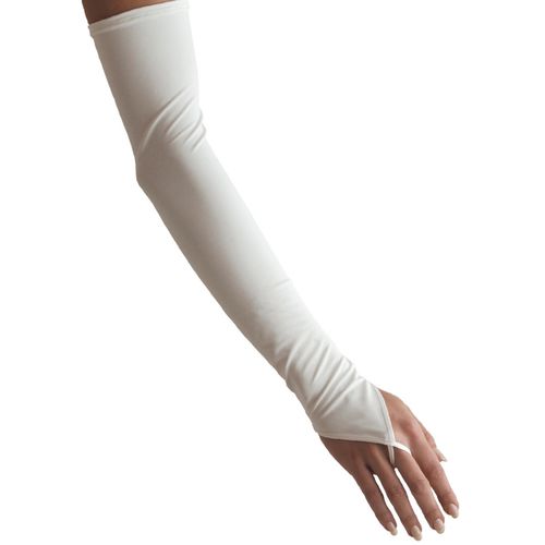 Lange bruidshandschoenen met vingerlus