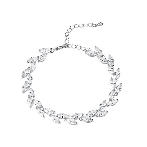 Armband kristallen in kleine bladvorm voor een romantische touch