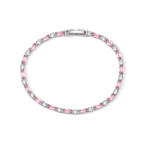 Schakelarmband zirkonia en geslepen kristallen