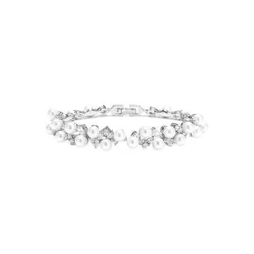 Armband met parels en zirkonia kristallen
