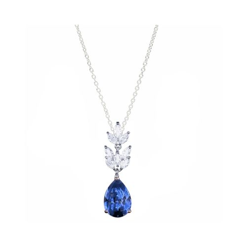 Starlet style ketting met saffierblauwe kristal hanger