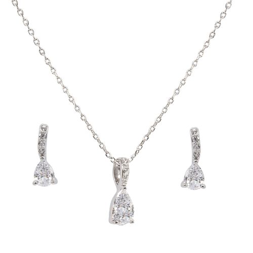 Sieraden set met cubic zirkonia strass