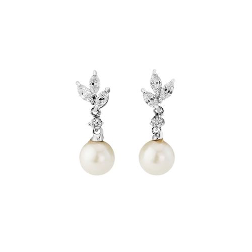 Oorbellen van de Parel sieraden set met bijpassende oorbellen