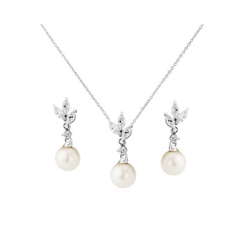 Parel sieraden set met bijpassende oorbellen