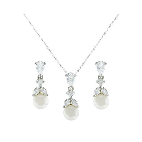 Markies style sieraden set met parels en zirkonia kristallen