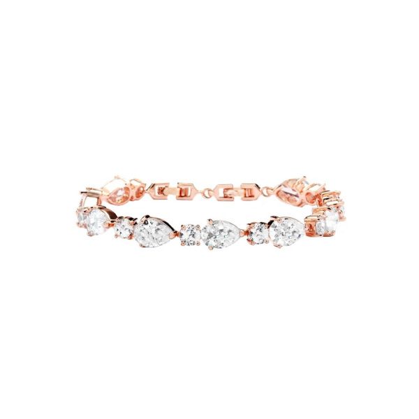 Klassiek model zirkonia armband op een roségouden afwerking