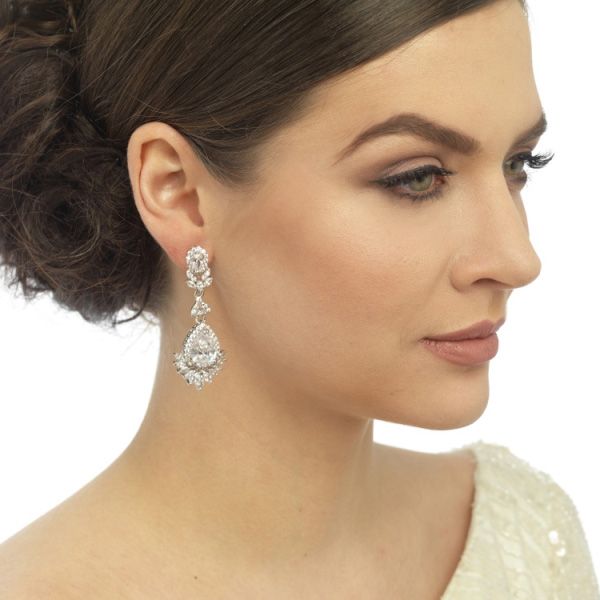 Gatsby thema oorbellen met zirkonia kristallen