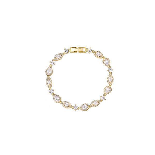Chique armband met zirkonia stenen omrand met kristalletjes