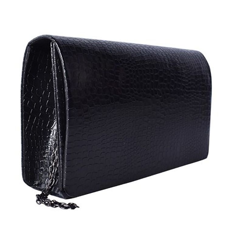 Envelop clutch met croc look