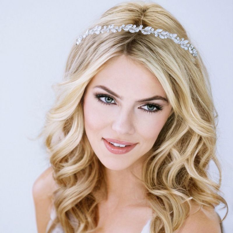 Haarband met kleine kristallen en strass steentjes