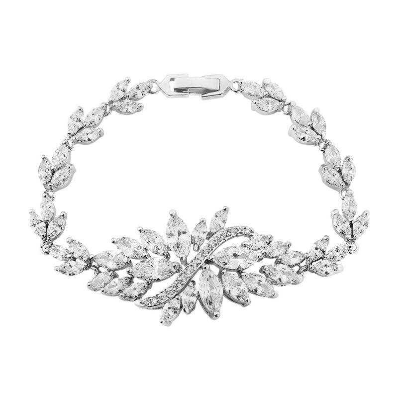 Zirkonia armband met sprankelend middenstuk