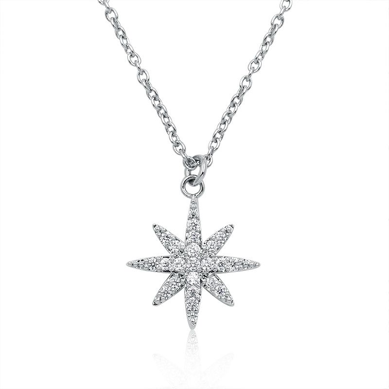Ketting met kristallen versierde ster hanger