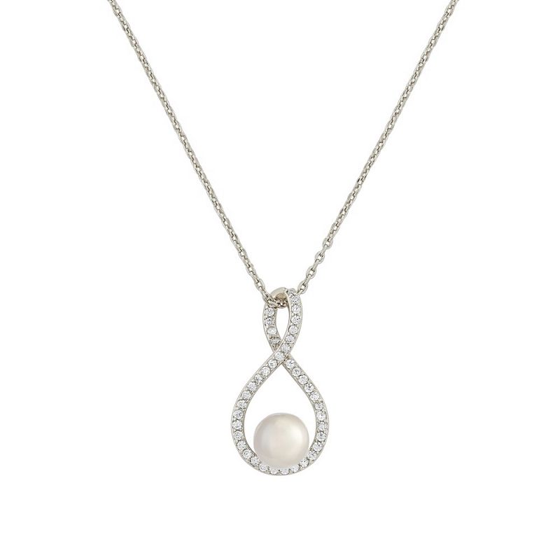 Infinity parelketting met kleine zirkonia kristallen