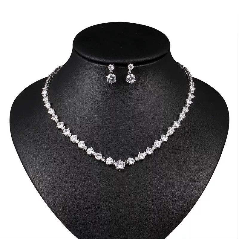 Bruidssieraden set van glamoureuze strass steentjes